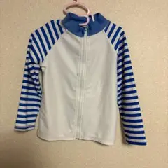 青と白のストライプ ラッシュガード