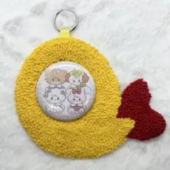 缶バッジ ロゼット キーホルダー パンチニードル タフティング トレカケース