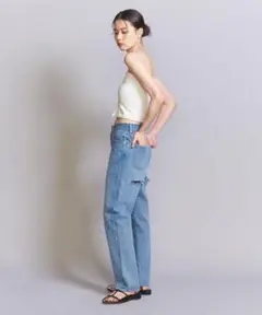 BEAUTY&YOUTH ヒップカットデニムパンツ -ウォッシャブル-