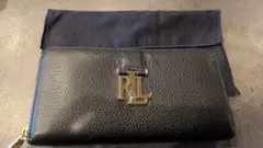 ラルフローレン　Ralph Lauren 黒 レザー 長財布