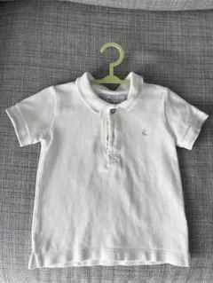 Petit Bateau ホワイト ポロシャツ 18m