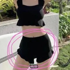 Dazy フリル付き黒水着ショーツ Sサイズ