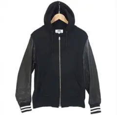 eye JUNYA WATANABE 袖レザーフードスタジャン 黒 M