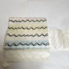 作り帯 二重太鼓 正絹袋帯 すくい織り(?)