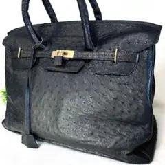 美品✨ハンドバッグ　ボストンバッグ　旅行用バッグ　ゴールド金具鍵付き　ブラック