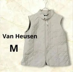 【美品】Van Heusen ベージュ キルティングベスト M