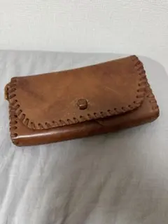 ブラウンレザーショルダーバッグ