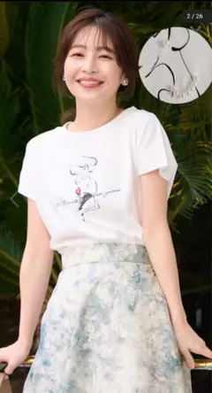 【新品】JIJI × any SiS イラストフレンチスリーブ Tシャツ