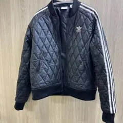 adidas キルティングジャケット ブルゾン ブラック