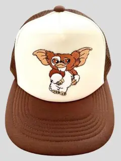 映画 グレムリン ギズモ ワッペン付き メッシュキャップ 茶×白 新品未使用品