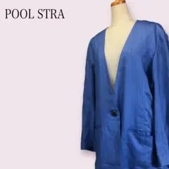 POOL STRA ノーカラージャケットブルー系 サイズ F