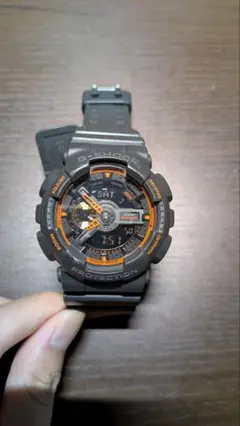 【稼働品】Gショック マットグレー/オレンジ 海外モデルカシオジーショック
