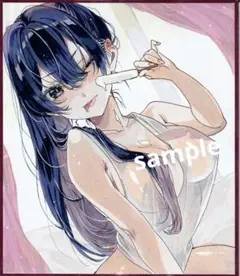 アナログイラスト色紙 手描きイラスト 原画
