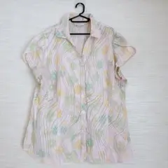 UR dressbarn women 22/44 花柄 シャツ カットソー 襟