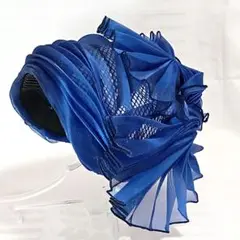 キャペ 青いカクテル帽 トークハット 社交ダンス