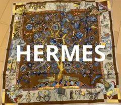 HERMES スカーフ カレ90 Fantaisies indiennes