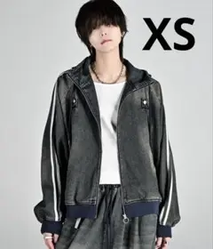 ADRER ラインスリーブトラックジップパーカー ジャケット XS (デニム)