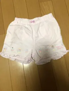 メゾピアノ 80センチ アイスクリーム刺繍 ピンク ハーフパンツ