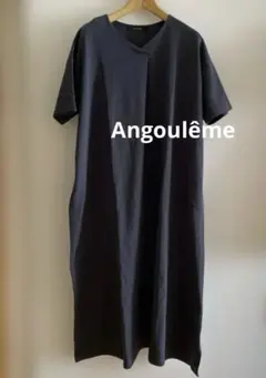 Angoulême ネイビー 半袖カットソーワンピース