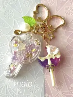 シャカシャカキーホルダー＊数量限定　月ロリポップゆめかわmagical