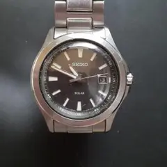 B-94 SEIKO ソーラー時計 ブラックダイヤル ステンレス
