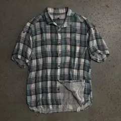 00s 半袖シャツ　チェック柄