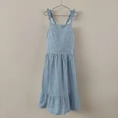 夏色☀️青と白のストライプ ノースリーブワンピース GapKids