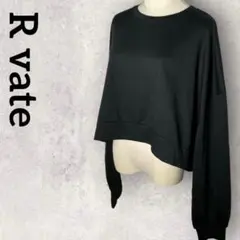Rvate ボリュームスリーブカットソー プルオーバー (M) ブラック 丈短め