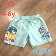 H＆M！ソニックコラボ！110サイズ半ズボン水着！