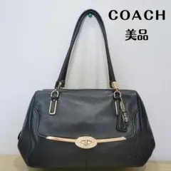 コーチCOACH ハンドトートバッグ 2way ショルダーバッグ ブラック 美品