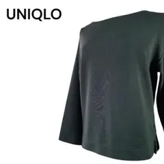 ＜人気＞ UNIQLO ミラノリブサイドスリットシャツ 七分袖 洗練された印象に