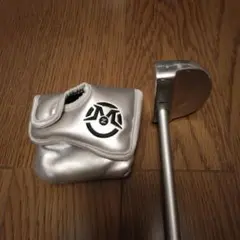 新品未使用 シルバー ミニパター マグネットヘッドカバー付き パター練習器