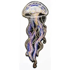 新品/サイケデリック クラゲ ビッグ ワッペン/17.5cm/アメリカ買付
