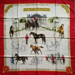 エルメス HERMES スカーフ カレ90 国立種馬飼育場