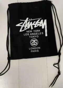 新品 STUSSY ステューシー ナップサック リュック ブラック
