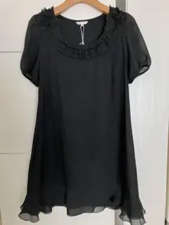 TO BE CHIC 半袖カットソーチュニック　ブラック　サイズⅡ