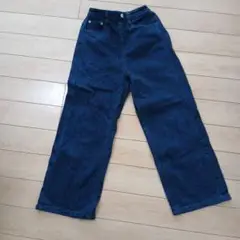 値下げしました　ブルーデニム　ワイドパンツ 150cm