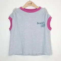 go to hollywood リンガーパールTシャツ　サイズ140 グレー