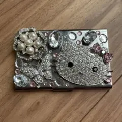 ハンドメイド　スワロフスキー　名刺入れ