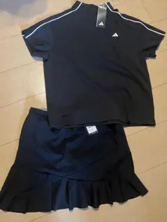 新品　アディダス　adidas ゴルフ　モックネック　ブラック　セットアップ　L