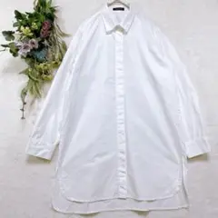 【アーバンリサーチ】白 長袖シャツ ブラウス ロングシャツ レディース1474