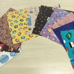 ★A64★カットクロス/プリント生地/国産/25cm×25cm/10点