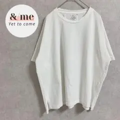アメリカンホリック　半袖Tシャツ　クルーネック　サイドスリット　オフホワイト　M