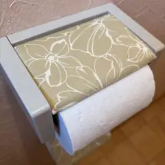 3017【2点100円、3点200円引き】花柄トイレットペーパーカバー