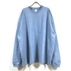 新品 5.6オンス ビッグシルエット 長袖 Tシャツ メンズ アシッドブルー M