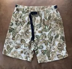 モニタリー　ボタニカル柄ショートパンツ 麻 M