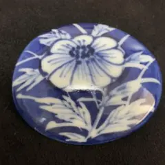 陶器ブローチ　シンプル　レトロ