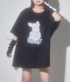 Whinny 青い心臓 Tシャツ 黒 freeサイズ