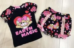 EARTH MAGIC ハート柄セットアップ 95cm
