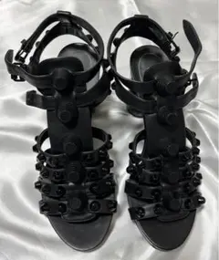 バレンシアガ サンダル 黒 37 23.5cm 24cm BALENCIAGA